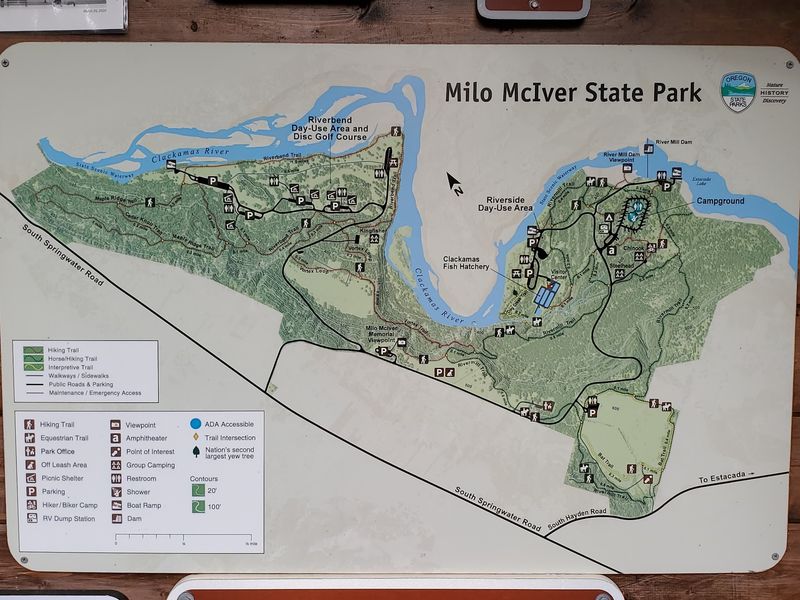 Milo McIver State Park Trails and Dog Area