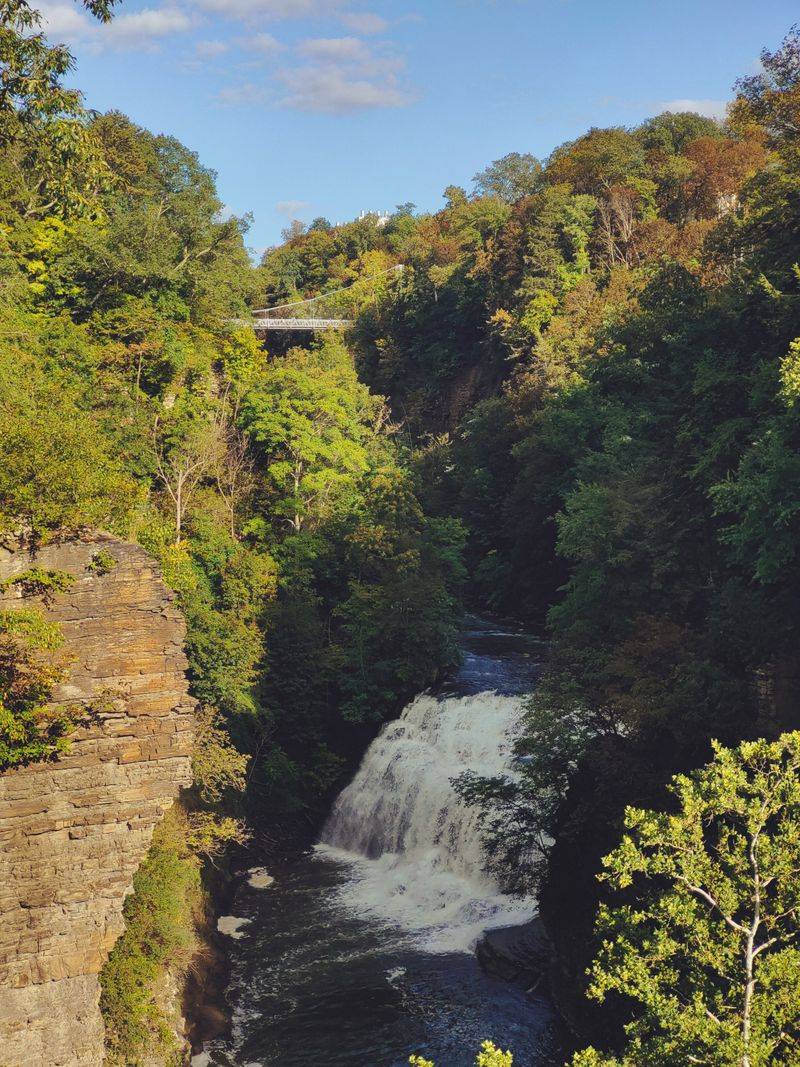 Hike the Gorge and Rim Trails at Buttermilk Falls State Park
