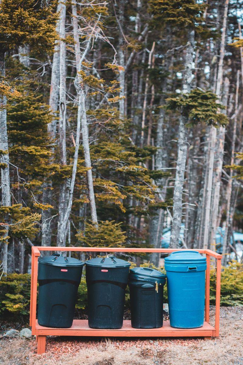 Secure Garbage Cans with Tight-Fitting Lids