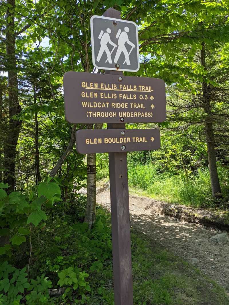 Glen Ellis Falls Trail: Stairs to a 64-Foot Show