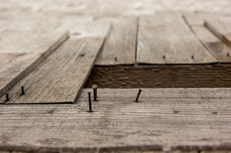 Exposed Nails and Splintered Wood