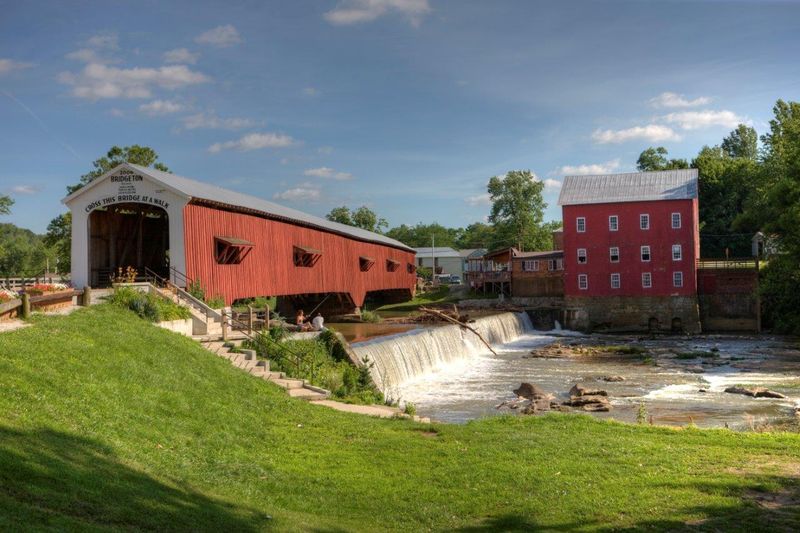 Bridgeton Covered Bridge and a Scoop by the Mill