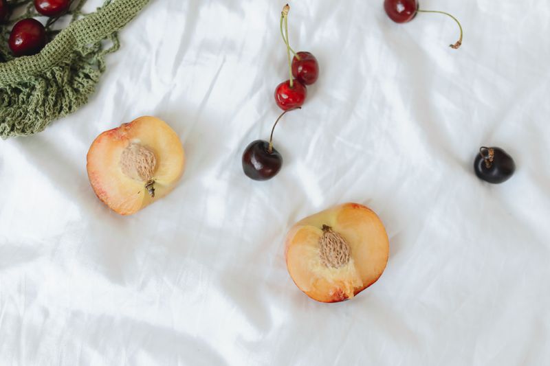 Peaches, plums, nectarines, and cherries with pits