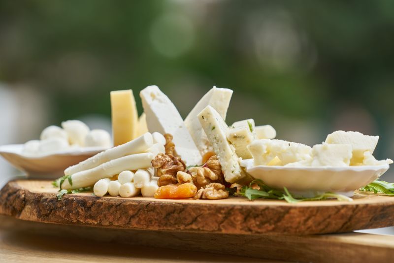 Rich cheese and dairy foods