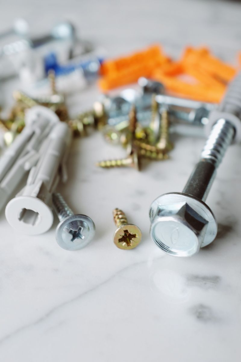 Screws, Nails, and Washers Scattered Underfoot