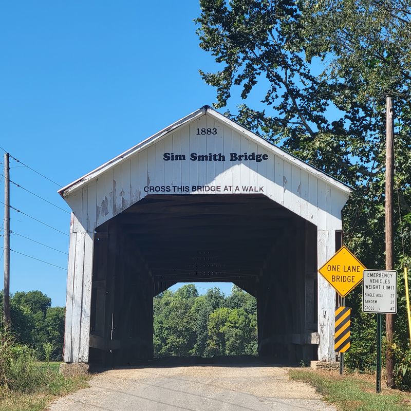 Sim Smith Covered Bridge and the Leatherwood Loop
