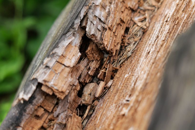 Rotting Wood Hidden Under Wet Debris