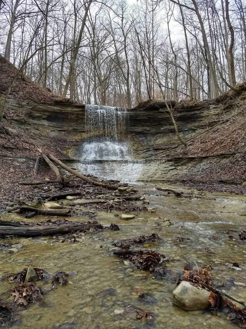 Salamonie River State Forest Purple Trail, Two Waterfalls
