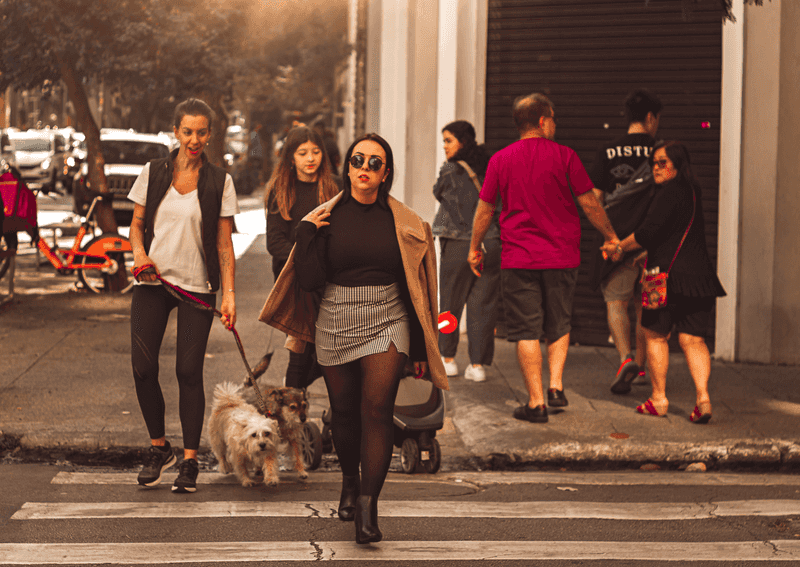 Sidewalk Traffic and Crowds Shape Every City Walk