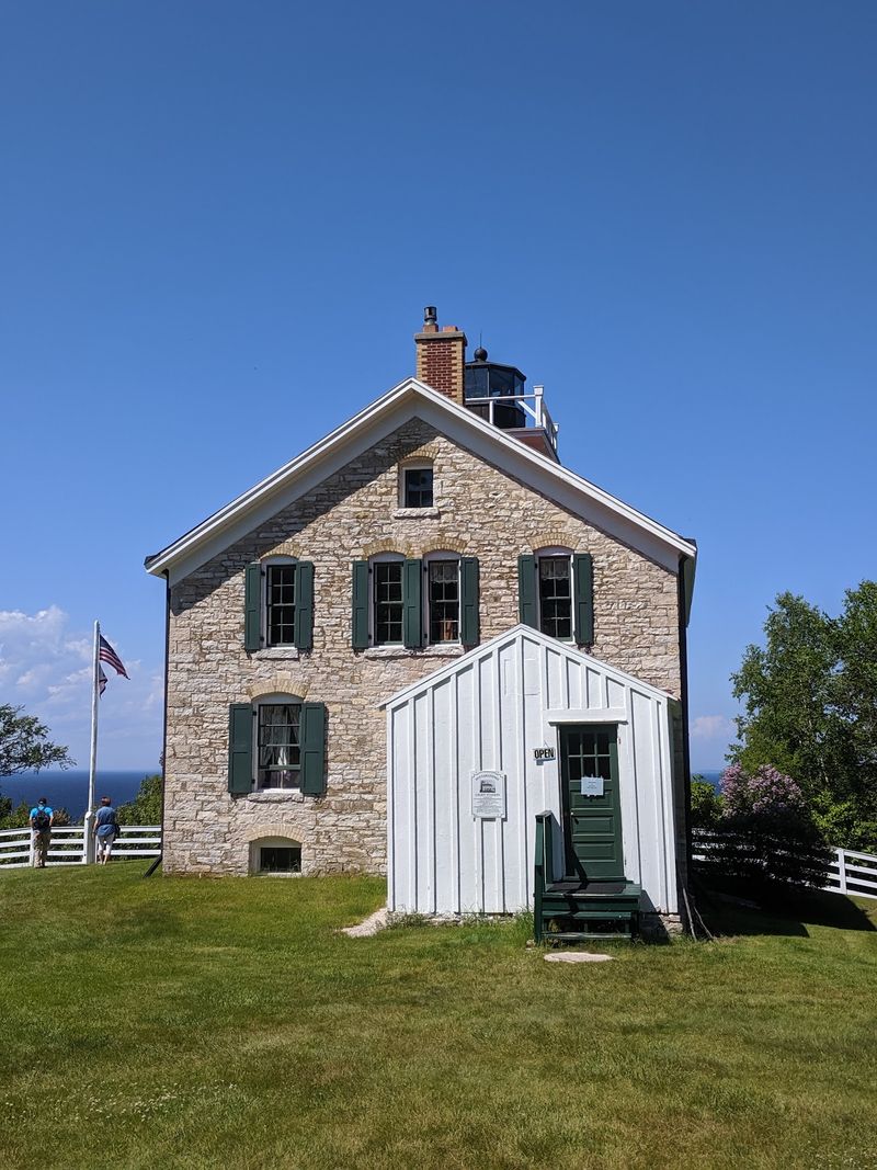 Pottawatomie Lighthouse Area on Rock Island: Finish Beyond the Road