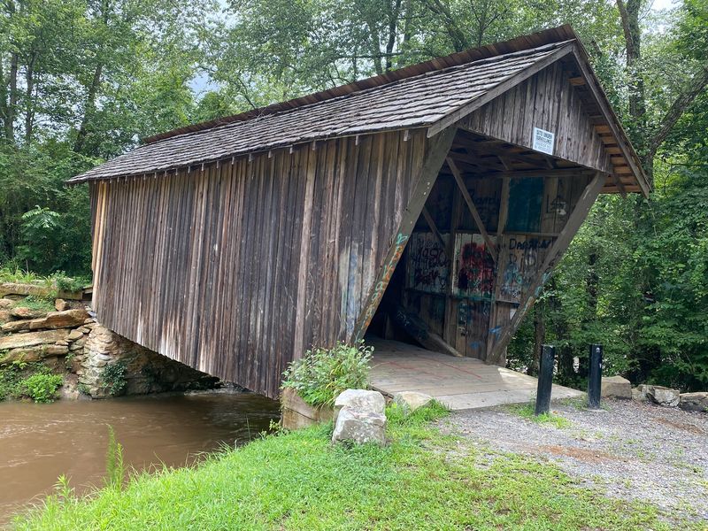Stovall Mill Covered Bridge, Sautee Nacoochee: Small Span, Sweet Stop
