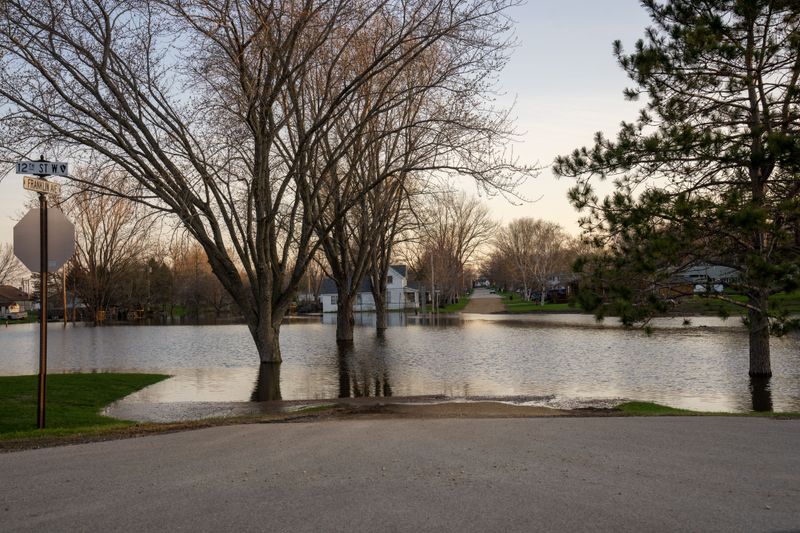 Floodwater Is a Reason to Change the Walking Route