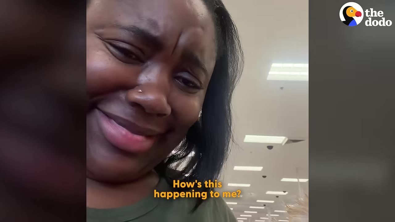 A close-up of a woman looking bewildered and emotional, with the subtitle 'How's this happening to me?' on the screen.